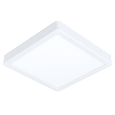 Candeeiro de teto inteligente branco de plástico, Geraldo, 16,5W, LED ajustável de branco quente a branco frio, IP44