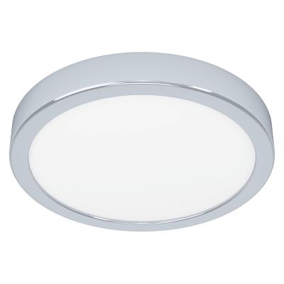 Candeeiro de teto para casa de banho cromo de plástico, Geraldo, 17W, LED 3000K, IP44
