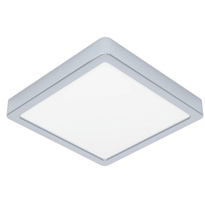 Candeeiro de teto para casa de banho cromo de plástico, Geraldo, 17W, LED 3000K, IP44