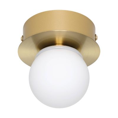Candeeiro de teto dourado de aço, Escha, 3,3W, LED 3000K