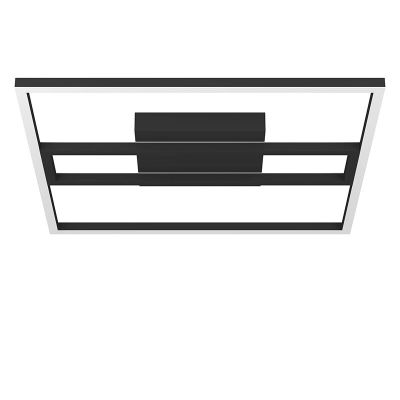 Candeeiro de teto inteligente preto de alumínio, Cecilia, 21W, LED RGBW