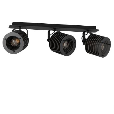 Foco de teto preto de madeira, Randy