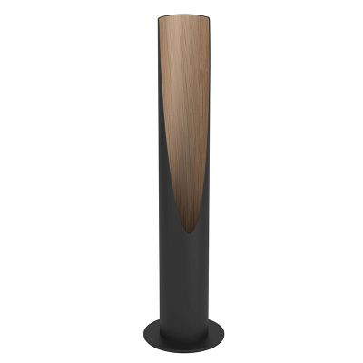 Candeeiro de mesa castanho de alumínio, Aloysius, com interruptor