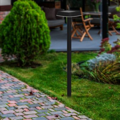 Foco de jardim solar preto de plástico, Ingemar, 8,5W, LED 3000K, IP65