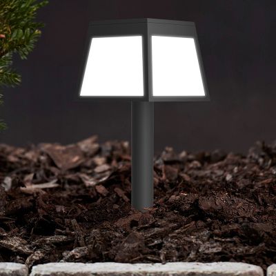 Foco de jardim solar preto de plástico, Imelda, 7,5W, LED 3000K, IP65