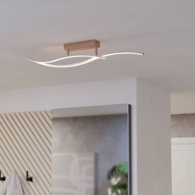 Candeeiro de teto castanho de aço, Tevin, 12W, LED 4000K