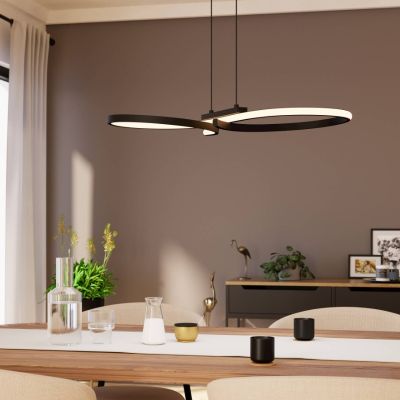 Candeeiro suspenso preto de alumínio, Thekla, 21W, LED 3000K