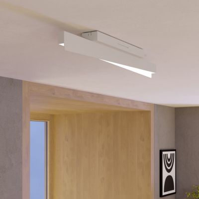 Candeeiro de teto inteligente branco de plástico, Birkan, 13,5W, LED RGBW, com comando à distância