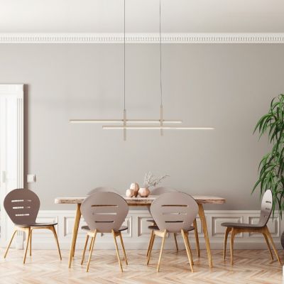 Candeeiro suspenso castanho de plástico, Thera, 20W, LED 3000K