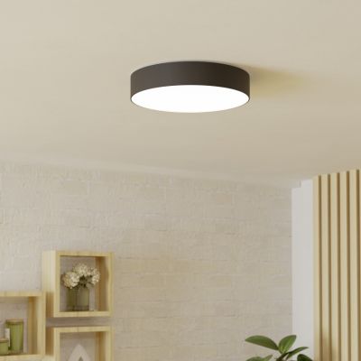 Candeeiro de teto inteligente preto de plástico, Germen, 15W, LED RGBW, com comando à distância