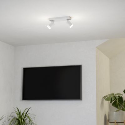 Candeeiro de teto inteligente branco de alumínio, Mayke, 3,7W, LED RGBW