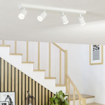 Candeeiro de teto inteligente branco de alumínio, Mayke, 3,7W, LED RGBW
