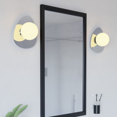 Aplique de parede cromo de aço, Cornee, 4,2W, LED 2700K, IP44