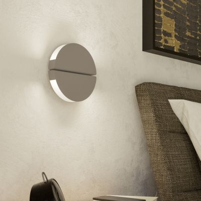 Aplique de parede castanho de aço inoxidável, Patricius, 4,5W, LED white switch, IP44