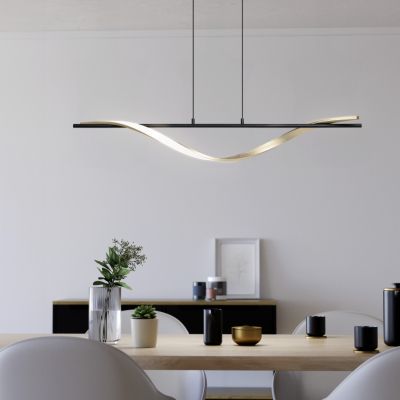 Candeeiro suspenso latão de plástico, Cunera, 20W, LED ajustável de branco quente a branco frio, regulável em 3 níveis