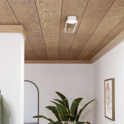 Candeeiro de teto branco de aço, Constance, 24W, LED white switch