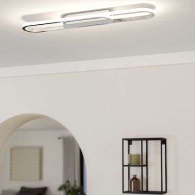 Candeeiro de teto cromo de alumínio, Crijn, 20W, LED white switch