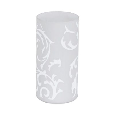 Candeeiro de mesa branco de vidro, Basken, com interruptor