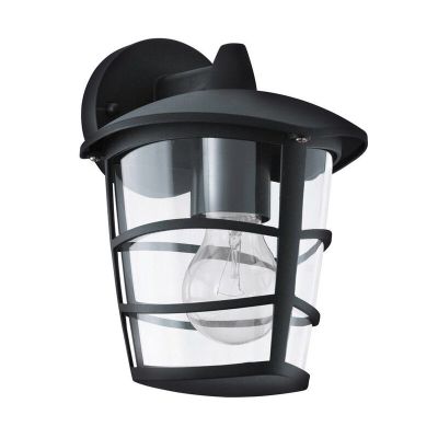Candeeiro para exterior preto de plástico, Inas, IP44