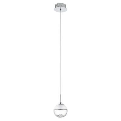 Candeeiro suspenso cromo de vidro, Jorg, 5W, LED 3000K
