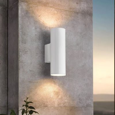 Candeeiro para exterior branco de metal, Marlies, IP44