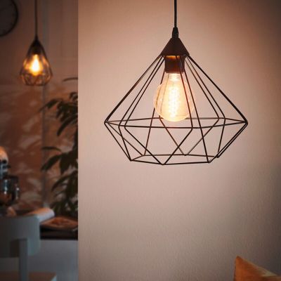 Candeeiro suspenso preto de metal, Costel