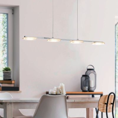 Candeeiro suspenso cromo de plástico, Pace, 5W, LED 3000K