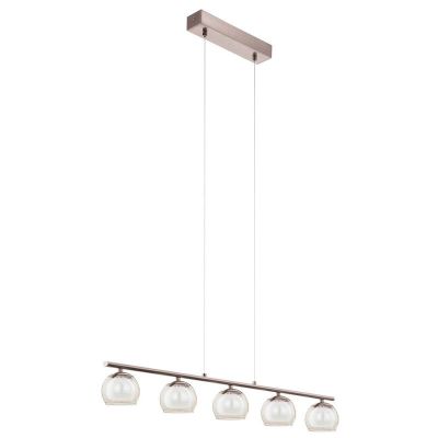 Candeeiro suspenso níquel de vidro, Riviera, 3W, LED 3000K