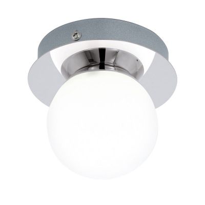 Candeeiro de teto cromo de vidro, Escha, 3W, LED 3000K, IP44