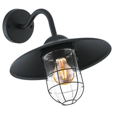 Candeeiro para exterior preto de aço, Alyena, IP44