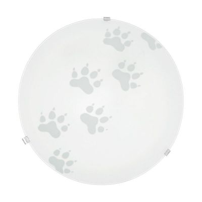 Candeeiro de teto branco de vidro, Bada