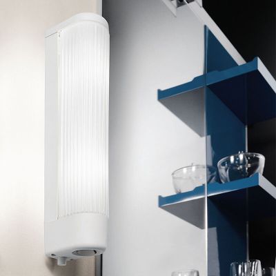 Iluminação para espelho branca de vidro, Amrita, com interruptor