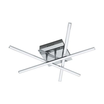 Candeeiro de teto cromo de aço, Arantxa, 18W, LED 3000K