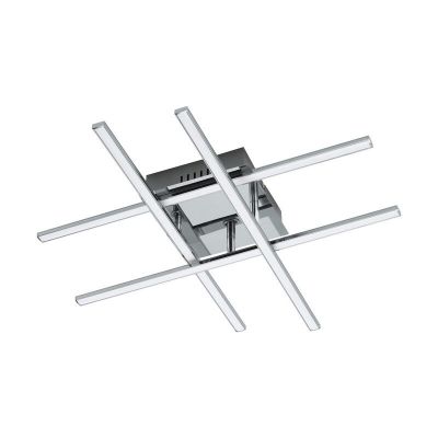 Candeeiro de teto cromo de aço, Arantxa, 24W, LED 3000K