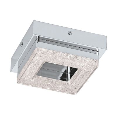 Aplique de parede cromo de plástico, Arjo, 4W, LED 3000K