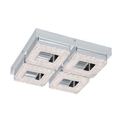 Aplique de parede cromo de plástico, Arjo, 4W, LED 3000K