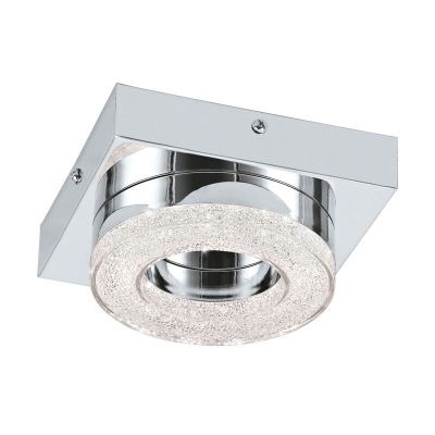 Aplique de parede cromo de plástico, Arjo, 4W, LED 3000K