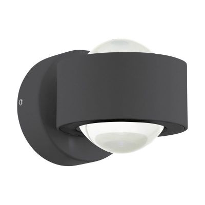 Candeeiro up down antracite de plástico, Beerd, 3W, LED 3000K