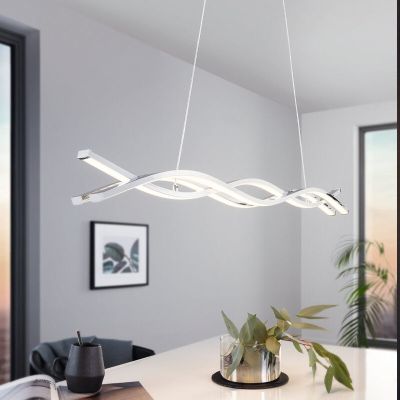 Candeeiro suspenso cromo de alumínio, Arantxa, 13W, LED 3000K