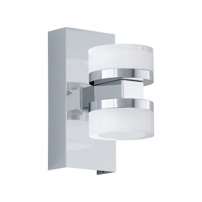 Aplique de parede cromo de plástico, Busra, 7W, LED 3000K, IP44