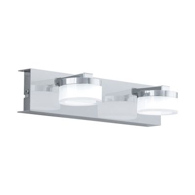 Aplique de parede cromo de plástico, Busra, 7W, LED 3000K, IP44
