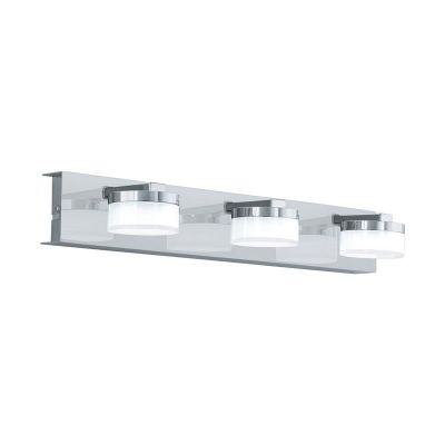 Aplique de parede cromo de plástico, Busra, 7W, LED 3000K, IP44