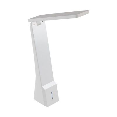 Candeeiro de secretaria branco de plástico, Chama, 1W, LED white switch, com dimmer tátil