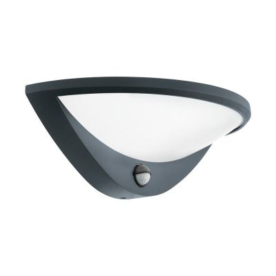 Candeeiro de parede exterior com sensor de movimento antracite de alumínio, Ryan, IP44