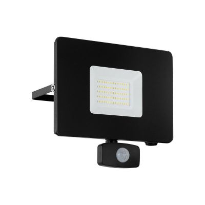 Candeeiro de parede exterior com sensor de movimento preto de alumínio, Joey, IP44