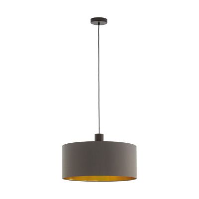 Candeeiro suspenso castanho de metal, Mies