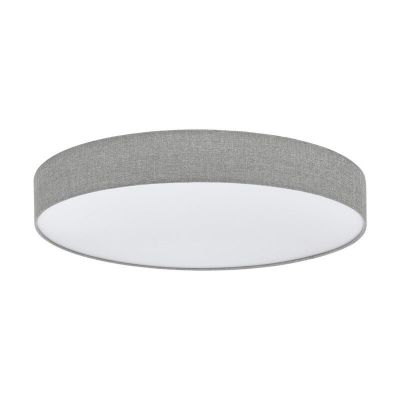 Candeeiro de teto cinzento de plástico, Sila, 60W, LED ajustável de branco quente a branco frio, com comando à distância