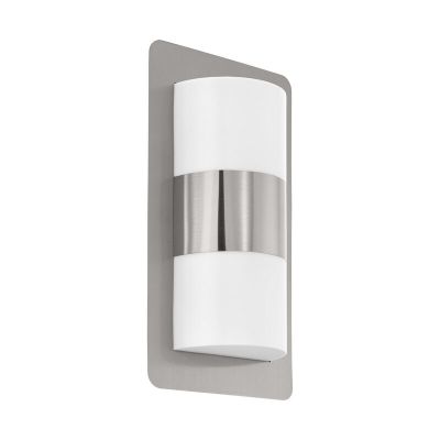 Candeeiro para exterior prateado de aço inoxidável, Maika, IP44