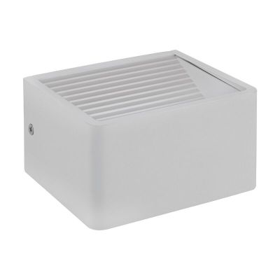 Candeeiro para exterior branco de alumínio, Nicoliene, 6W, LED 3000K, IP65