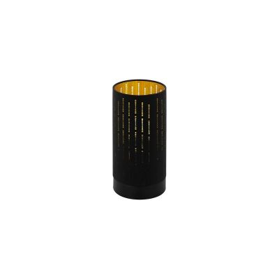 Candeeiro de mesa preto de aço, Yori, com interruptor